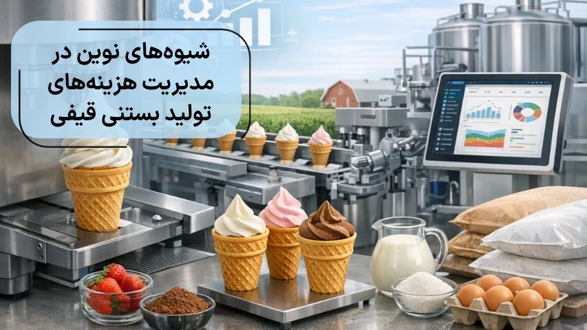شیوه های نوین در مدیریت هزینه_های تولید بستنی قیفی