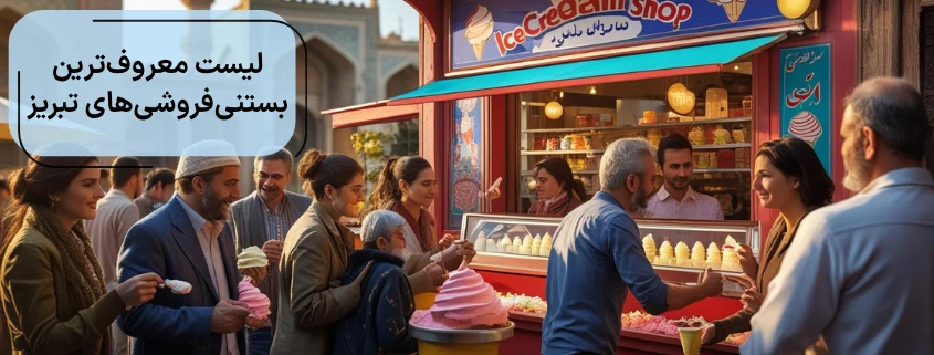لیست معروف ترین بستنی فروشی های تبریز
