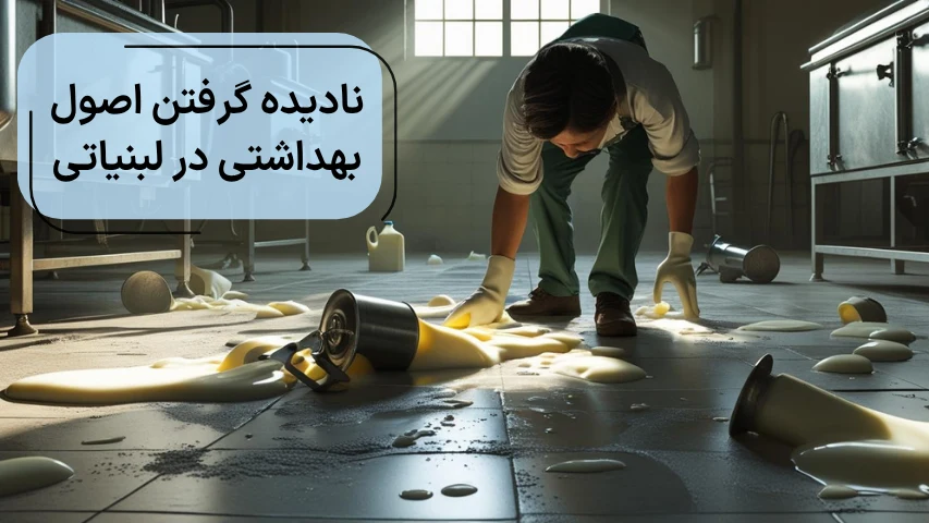 نادیده گرفتن اصول بهداشتی در لبنیاتی