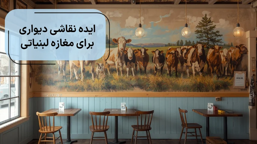 ایده نقاشی دیواری برای مغازه لبنیاتی