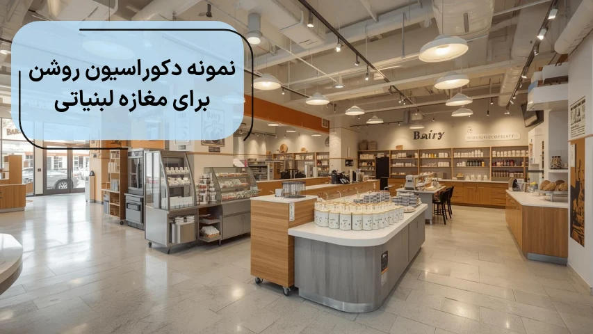 نمونه دکوراسیون روشن برای مغازه لبنیاتی