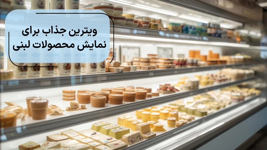 ویترین جذاب برای نمایش محصولات لبنی