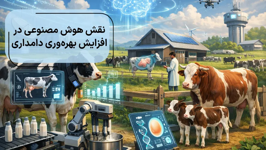 نقش هوش مصنوعی در افزایش بهره وری دامداری