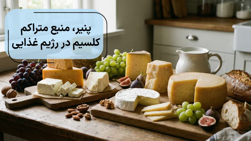 تصویری از پنیر منبع کلسیم در جلوگیری از پوکی استخوان